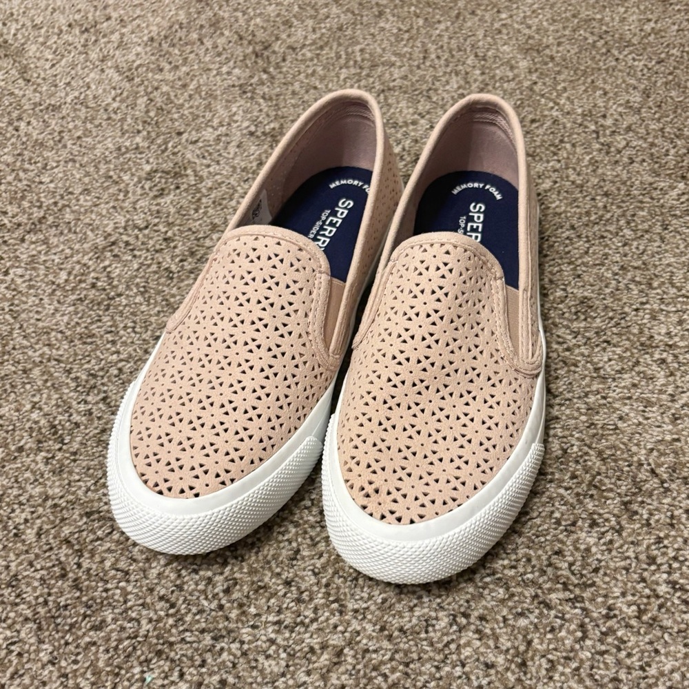 Sperry Top-Sider Memory Foam Pink Suede Shoes - Size: 6.5